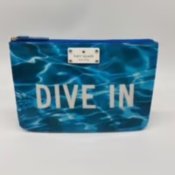 Kate Spade New York "DIVE IN" Harmony Tote~Beach Towel~GIA "DIVE IN" Pouch~Rare~ - Picture 5 of 9